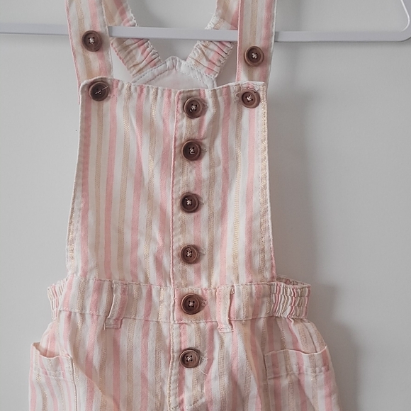 Jessica Simpson Pink Vintage-Inspired Overalls - Picture 1 of 3